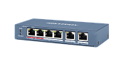 Hikvision  4-портовый неуправляемый коммутатор POE Fast Ethernet DS-3E0106HP-E